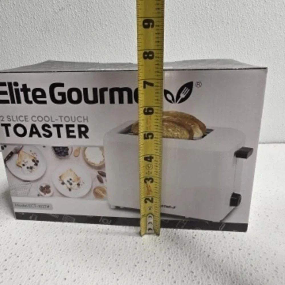Toaster 2 Slice-Elite Gourmet-White New in Box Home Kitchen Dining Dormitory